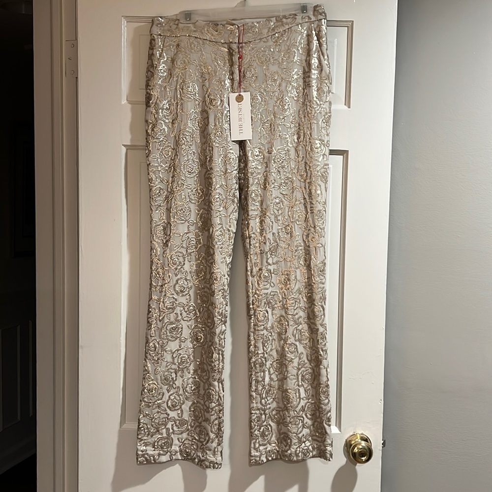 New Sequined Pants - Sz Medium, Champagne